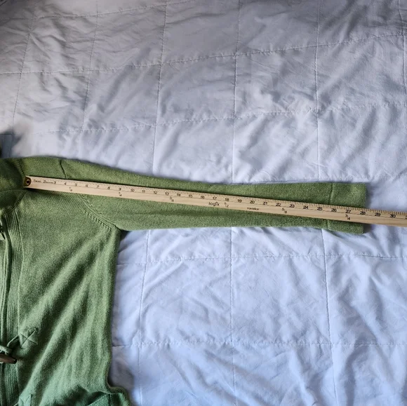 Tyler Boe Cotton Wool Blend Long Line Zipper Front Cardigan Sweater - Picture 8 of 16